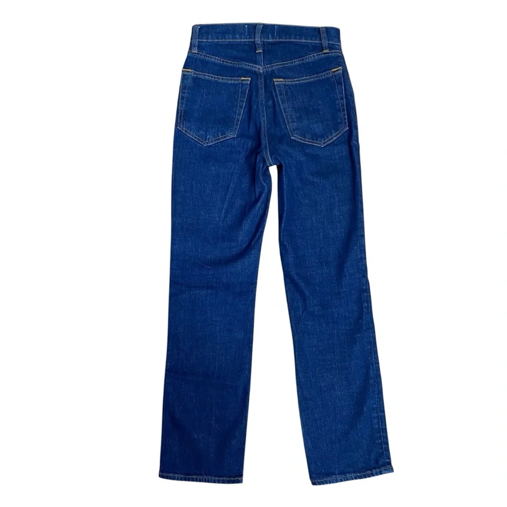 Abercrombie & Fitch Ultra High Rise Ankle Straight Jean Dark Wash 0/25 - Picture 5 of 8